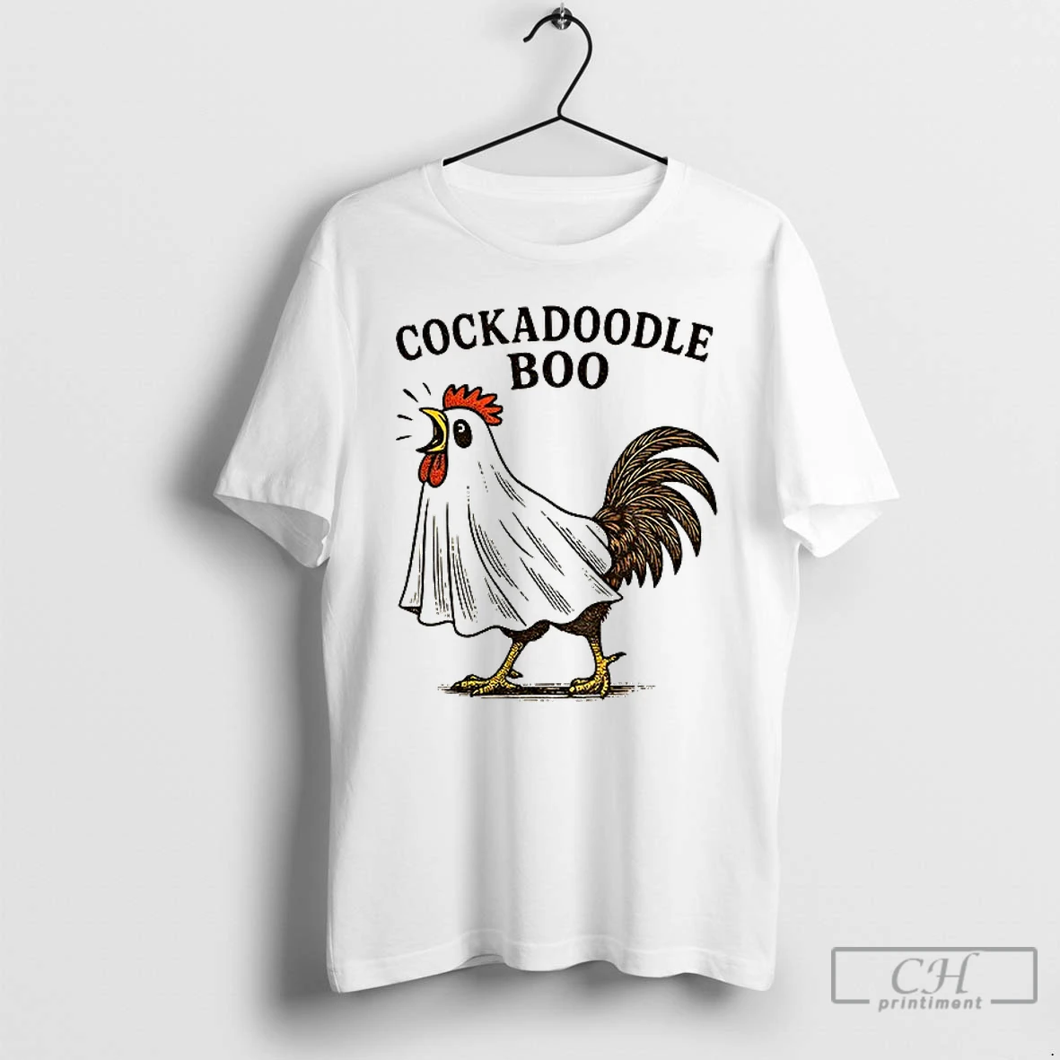 Premium Cock Ghost Cockadoodle Boo Halloween 2025 T Shirts Hoodie
