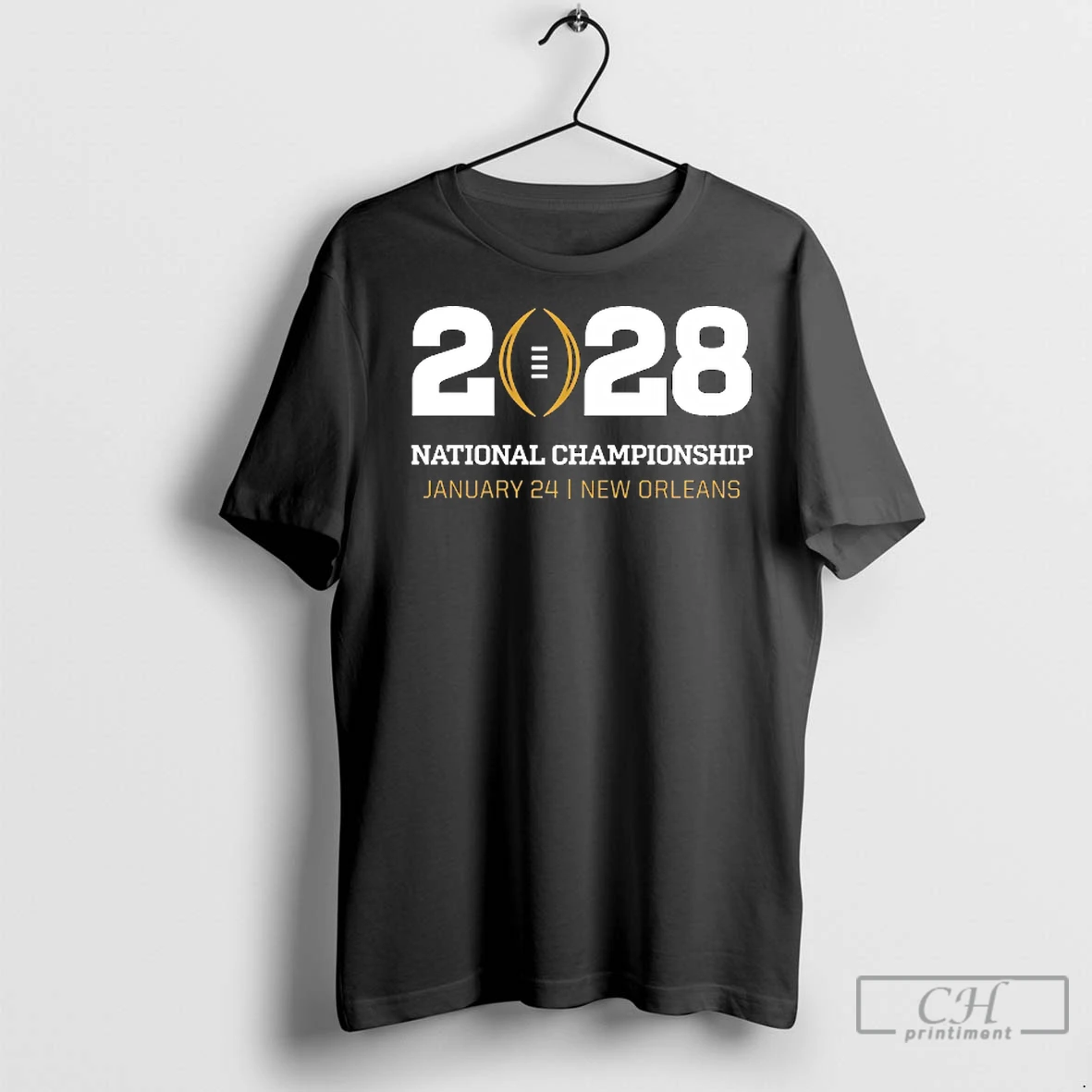 Premium College Football Playoff National Championship January 24 2028 New Orleans Logo T Shirt