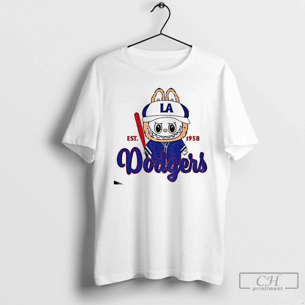 Premium Cute Monster Labubu Los Angeles Dodgers Mlb Baseball Est 1958 T Shirts Hoodie