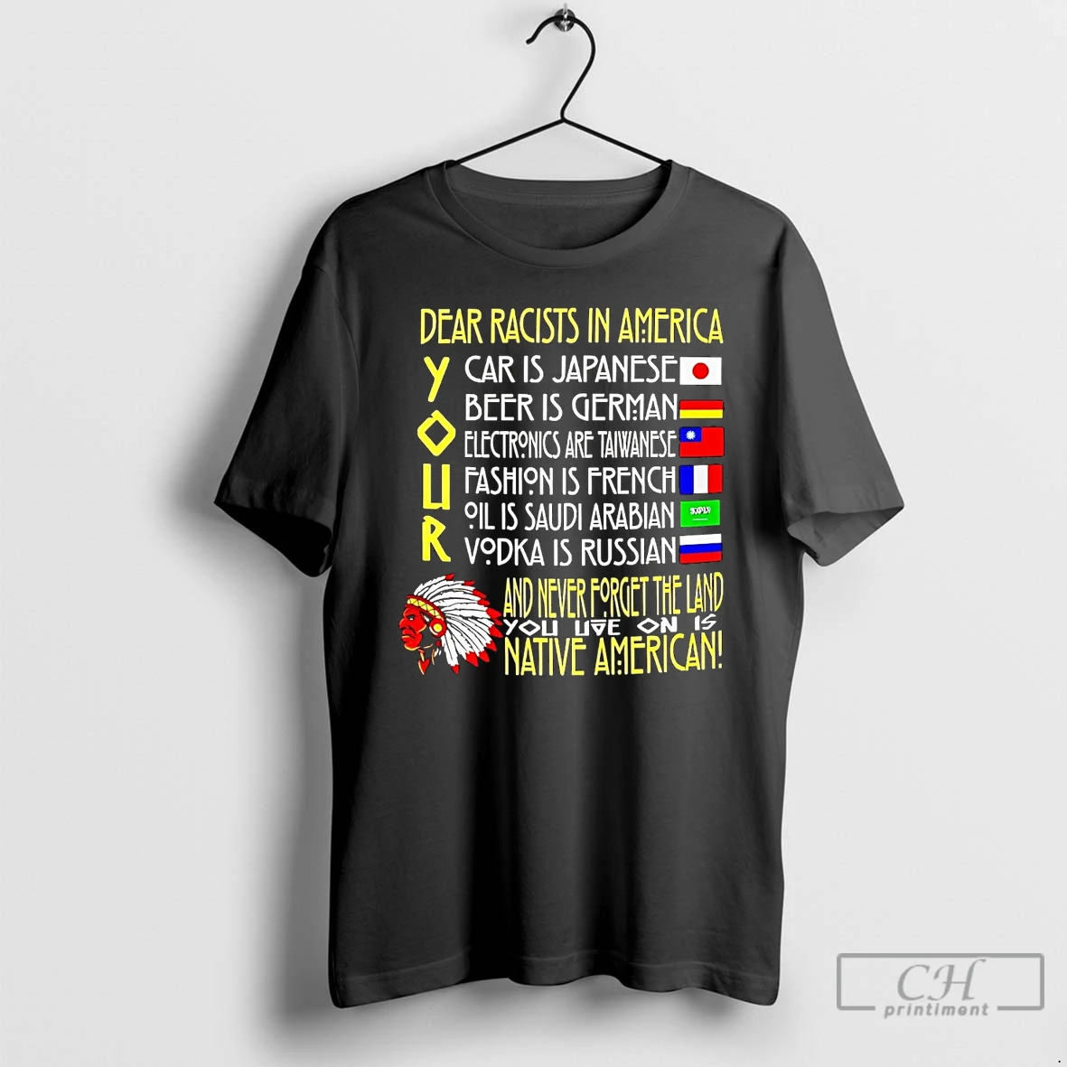 Premium Dear Racists In America And Never Forget The Land Native American T Shirts Hoodie