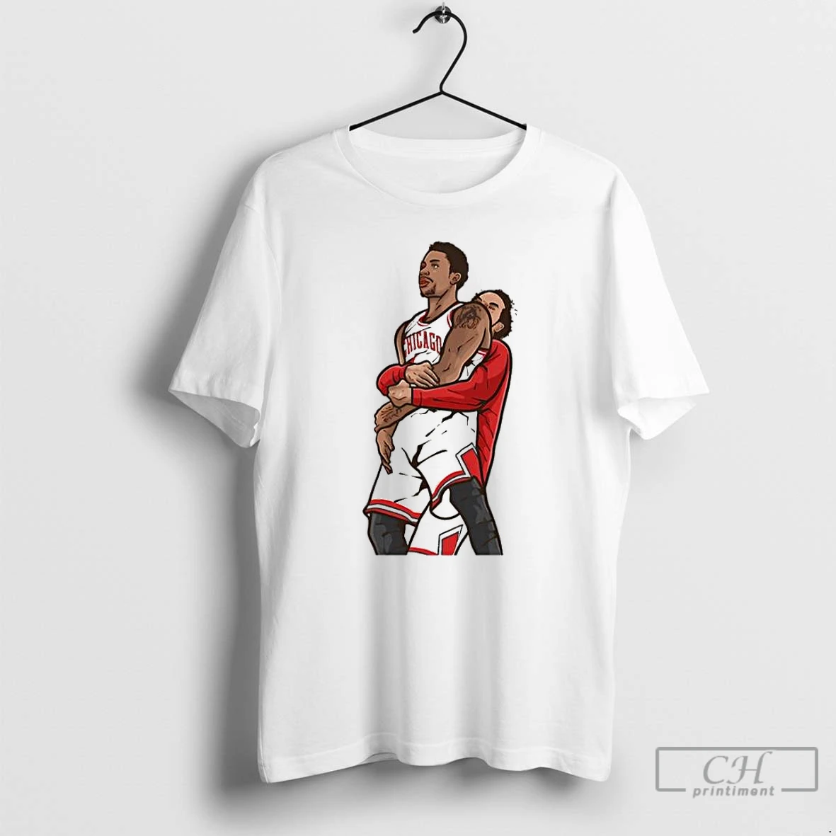 Premium Derrick Rose And Joakim Noah Game Winner Celebration T Shirts