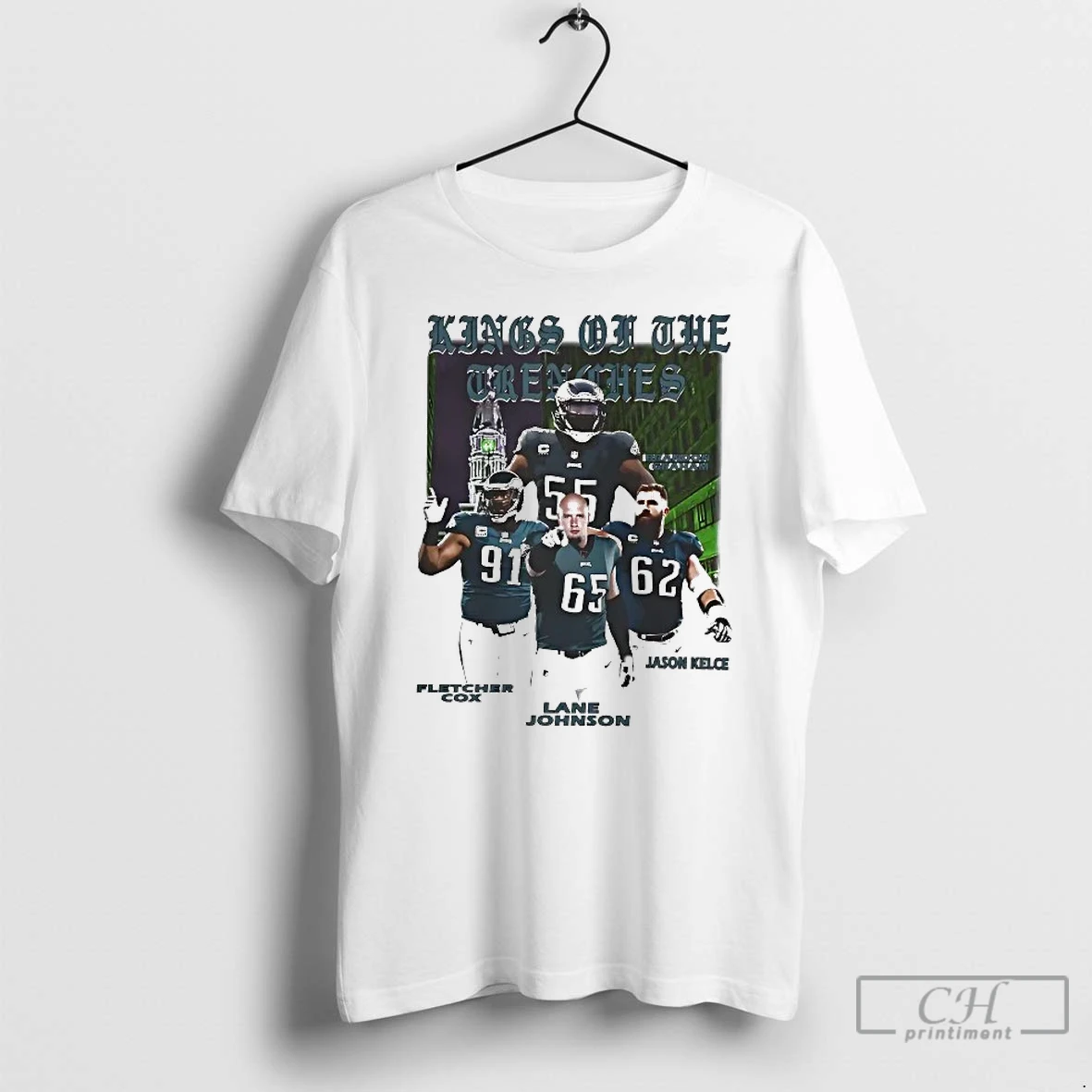 Premium Eagles Starting 4 Kings Of The Trenches T Shirts Hoodie