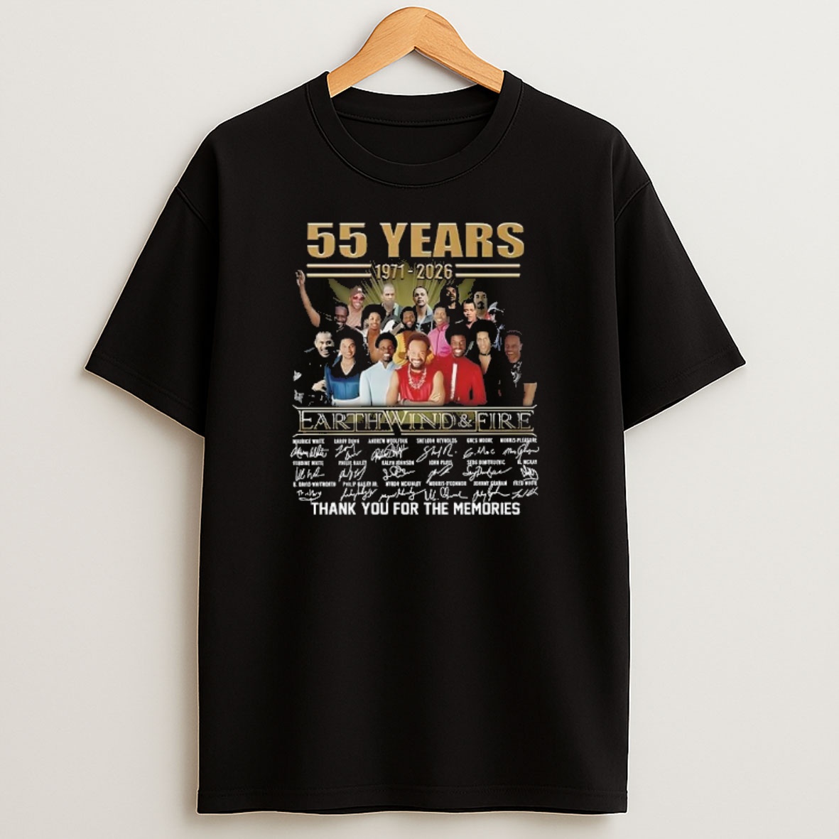 Premium Earth Wind Fire 55 Years Of Music 1971 2026 Thank You For Memories Sweatshirt Tee