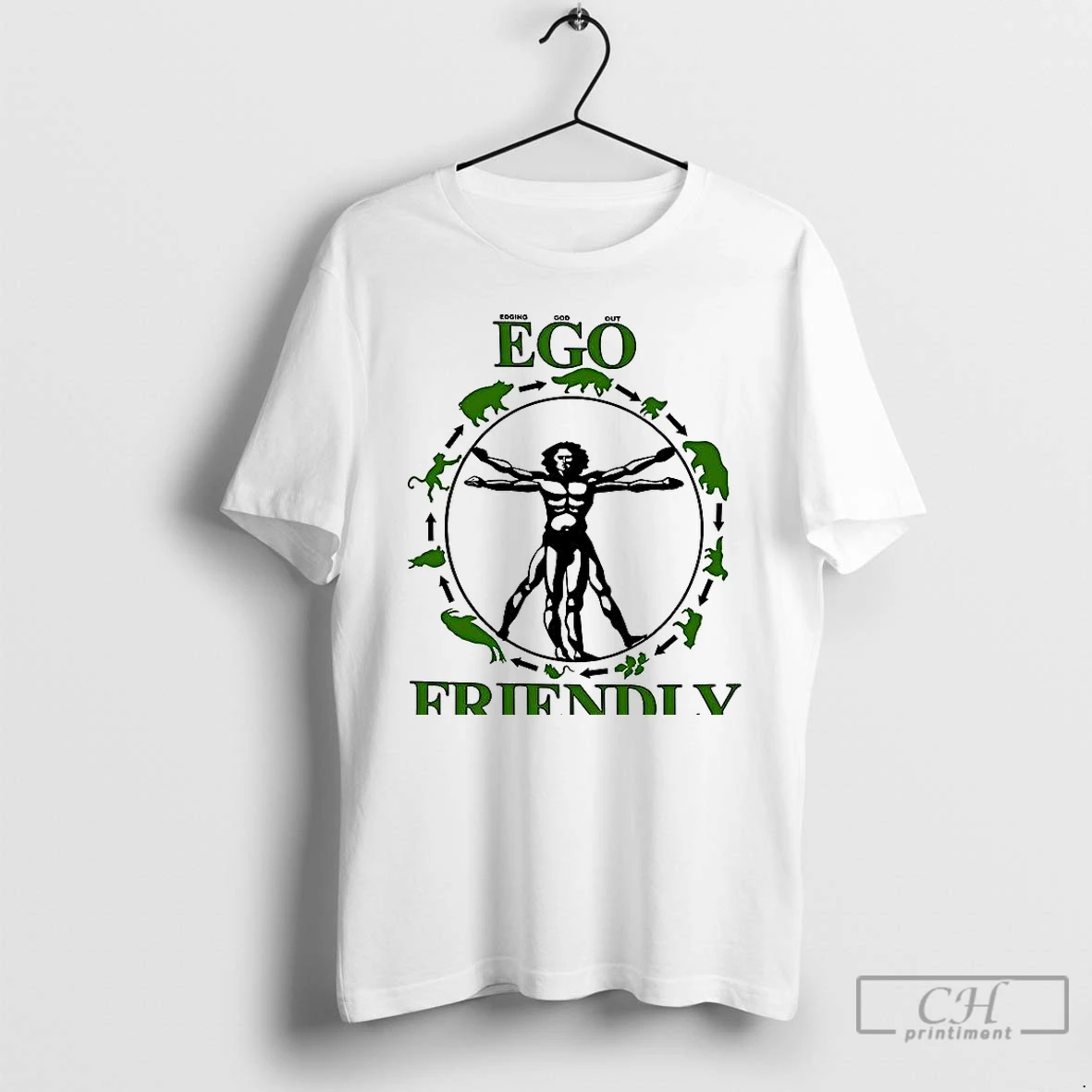 Premium Edging God Out Friendly Vitruvius The Relationship Between Humans And Nature T Shirts