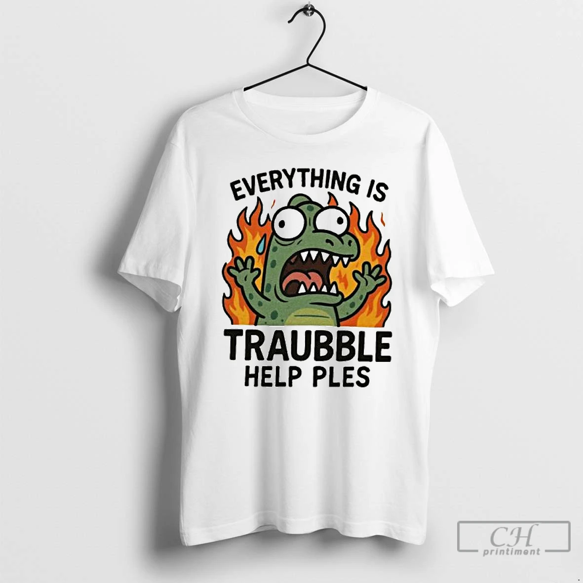 Premium Everything Is Trouble Help Please Ornaments T Shirts Hoodie