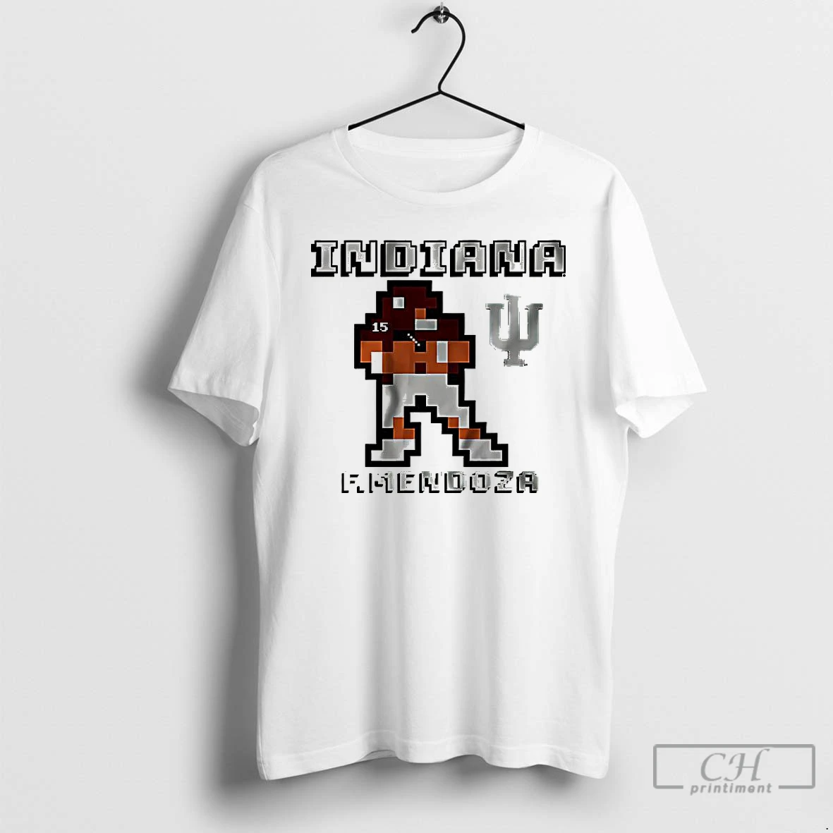 Premium Fernando Mendoza Indiana Hoosiers Football Retro Baller 8 Bit Style T Shirts Hoodie