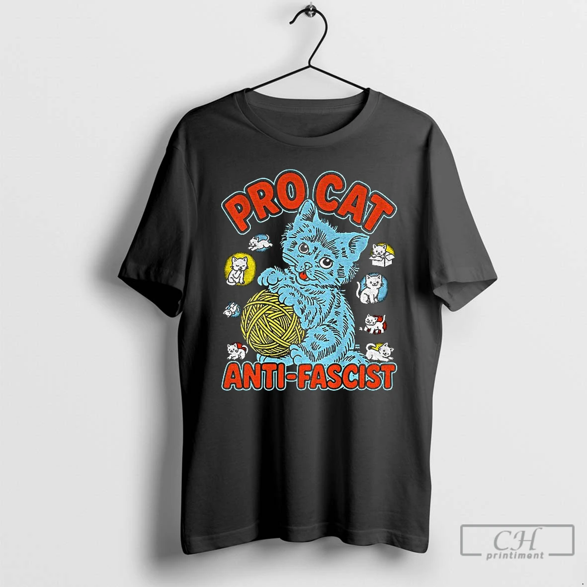 Premium Funny Cat Meme Pro Cat Anti Fascist T Shirts Hoodie