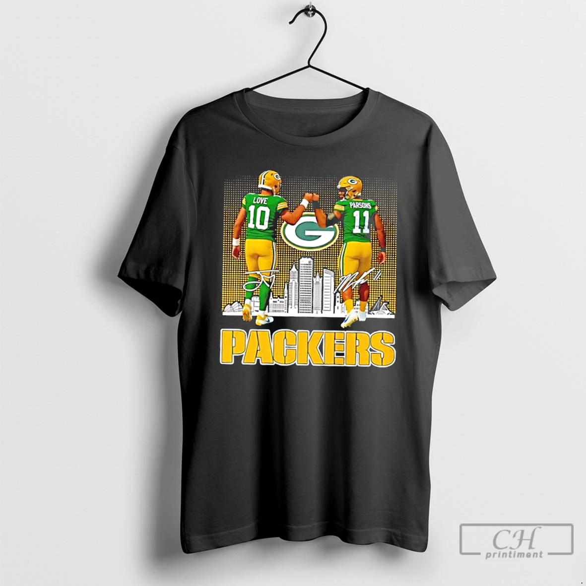 Premium Green Bay Packers Legends Love X Parsons Skyline T Shirts Hoodie