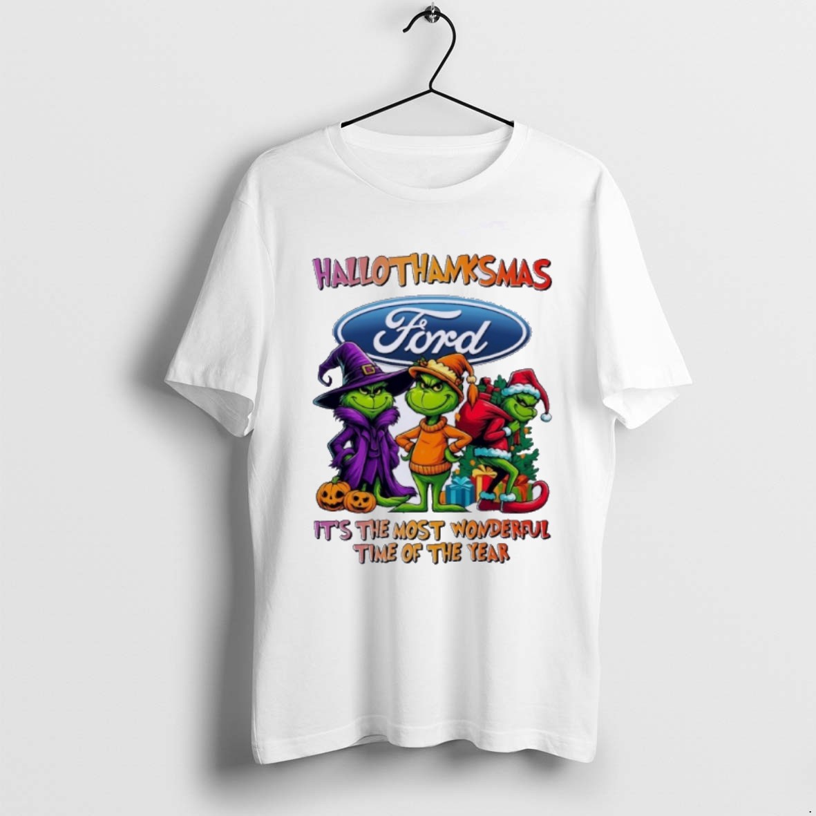 Premium Grinch X Ford Hallothanksmas Its The Most Wonderful Time Of The Year T Shirts