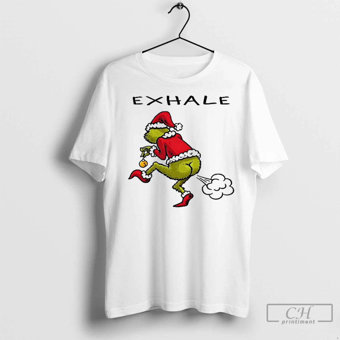 Premium Grinch Exhale Christmas Christmas T Shirt