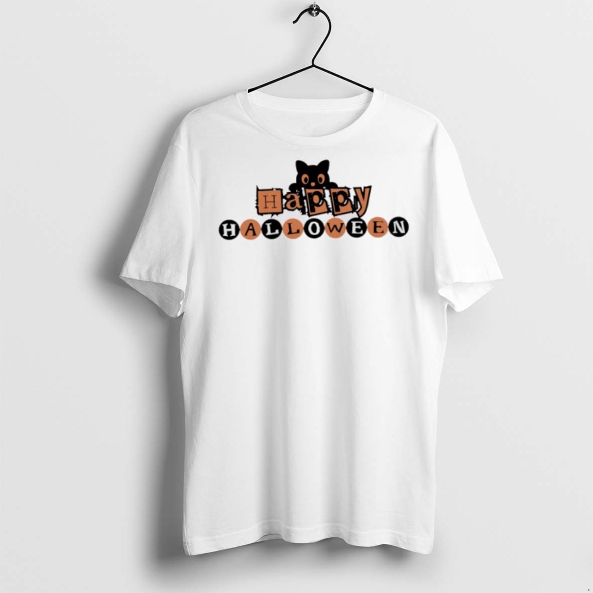 Premium Happy Halloween Cute Spooky Season Black Cat T Shirts