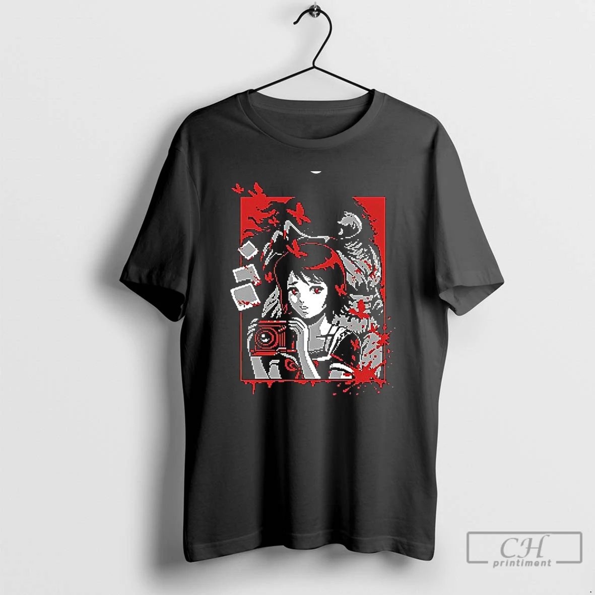 Premium Haunted Village Pixel Art Classic T Shirts Hoodie