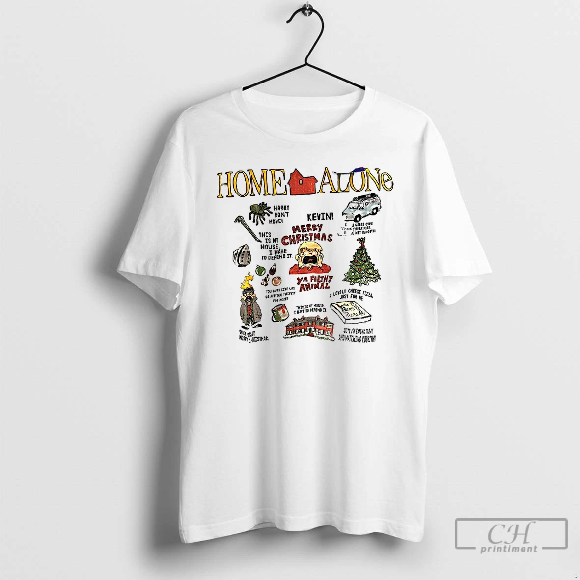 Premium Home Alone Kevin Mccallister Harry Dont Move Merry Christmas 2025 T Shirts Hoodie