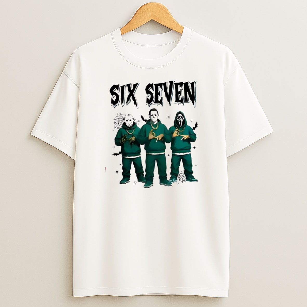 Premium Horror Characters Six Seven Halloween 2025 Sweatshirt Tee