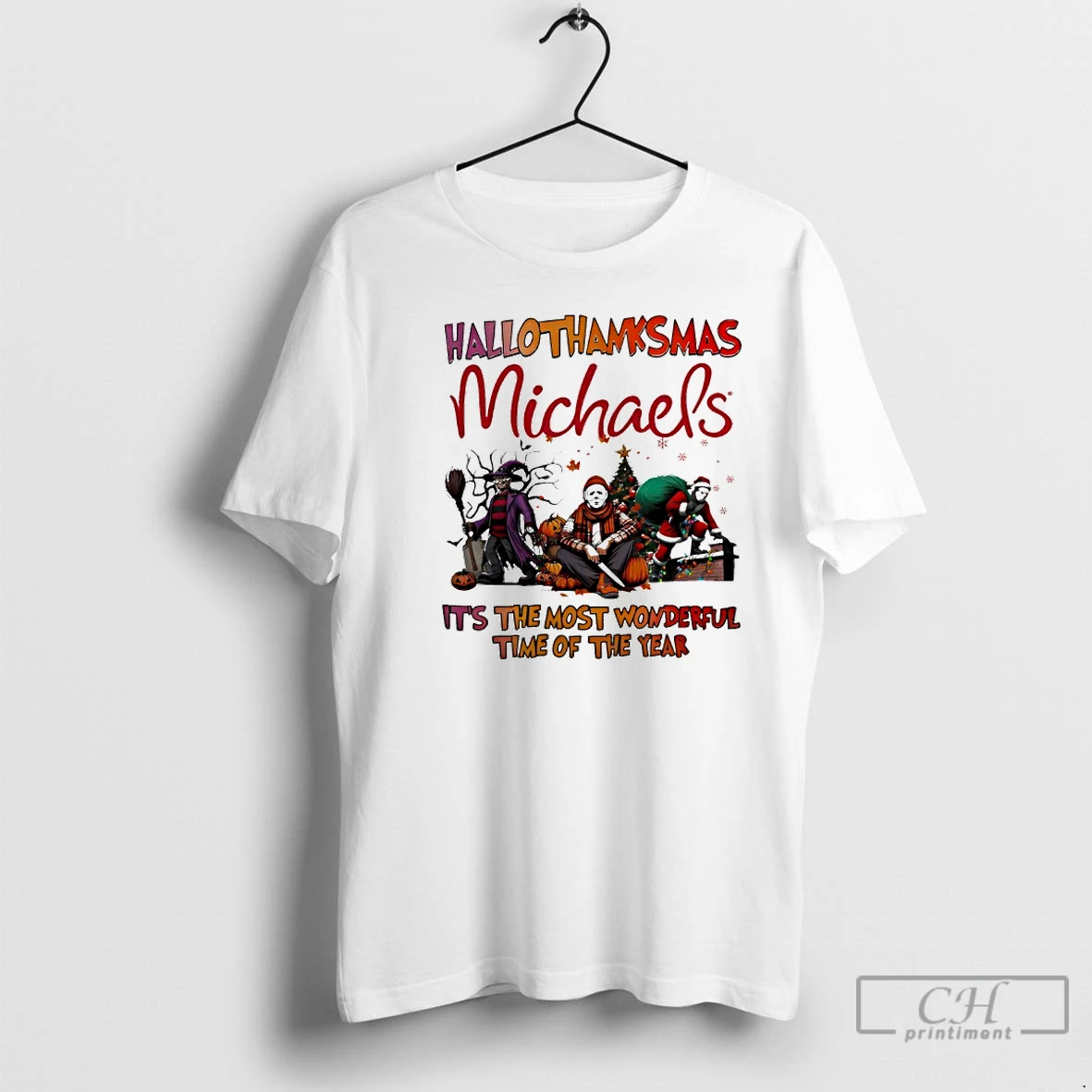 Premium Horror Movies Michaels Hallothanksmas Its The Most Wonderful Time Of The Year T Shirts Hoodie