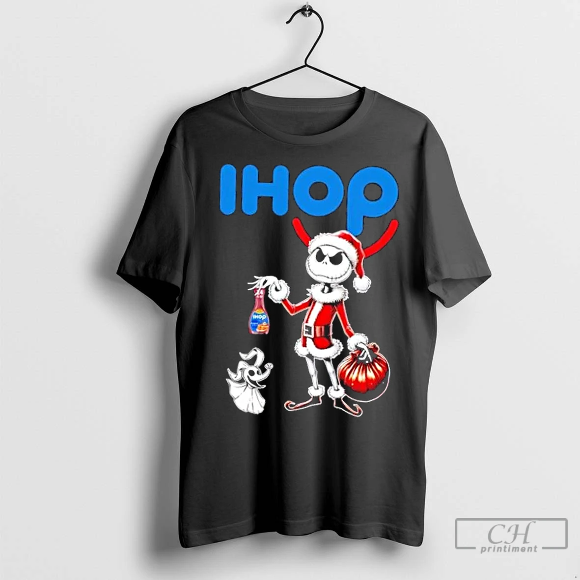 Premium Ihop X Jack Skellington Santa Isnt Real Christmas T Shirt
