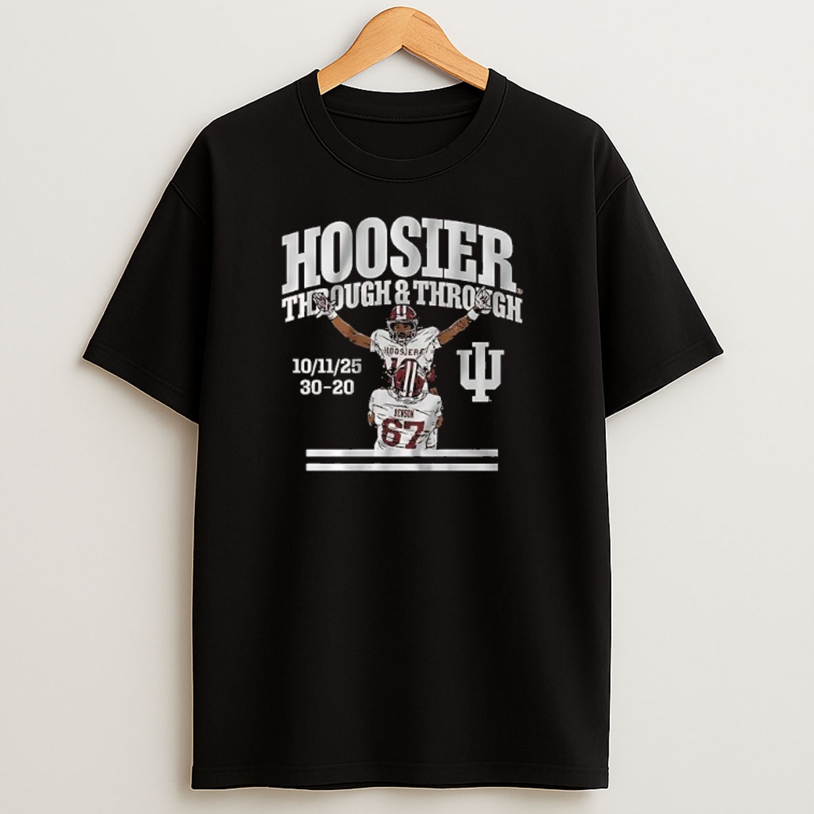 Premium Indiana Football Elijah Sarratt Hoosier Through And Through Sweatshirt Tee