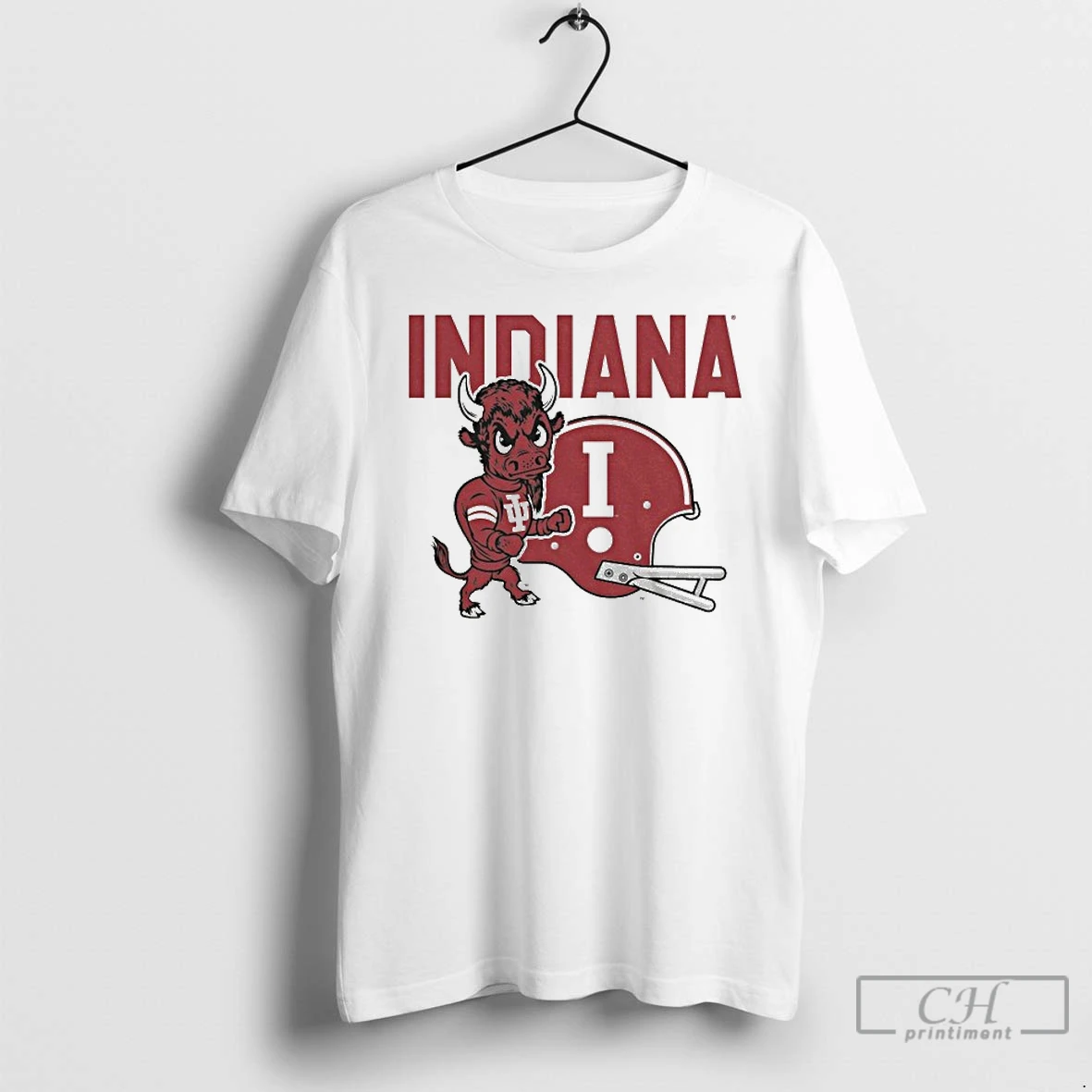 Premium Indiana Hoosiers Bison And Helmet T Shirts Hoodie