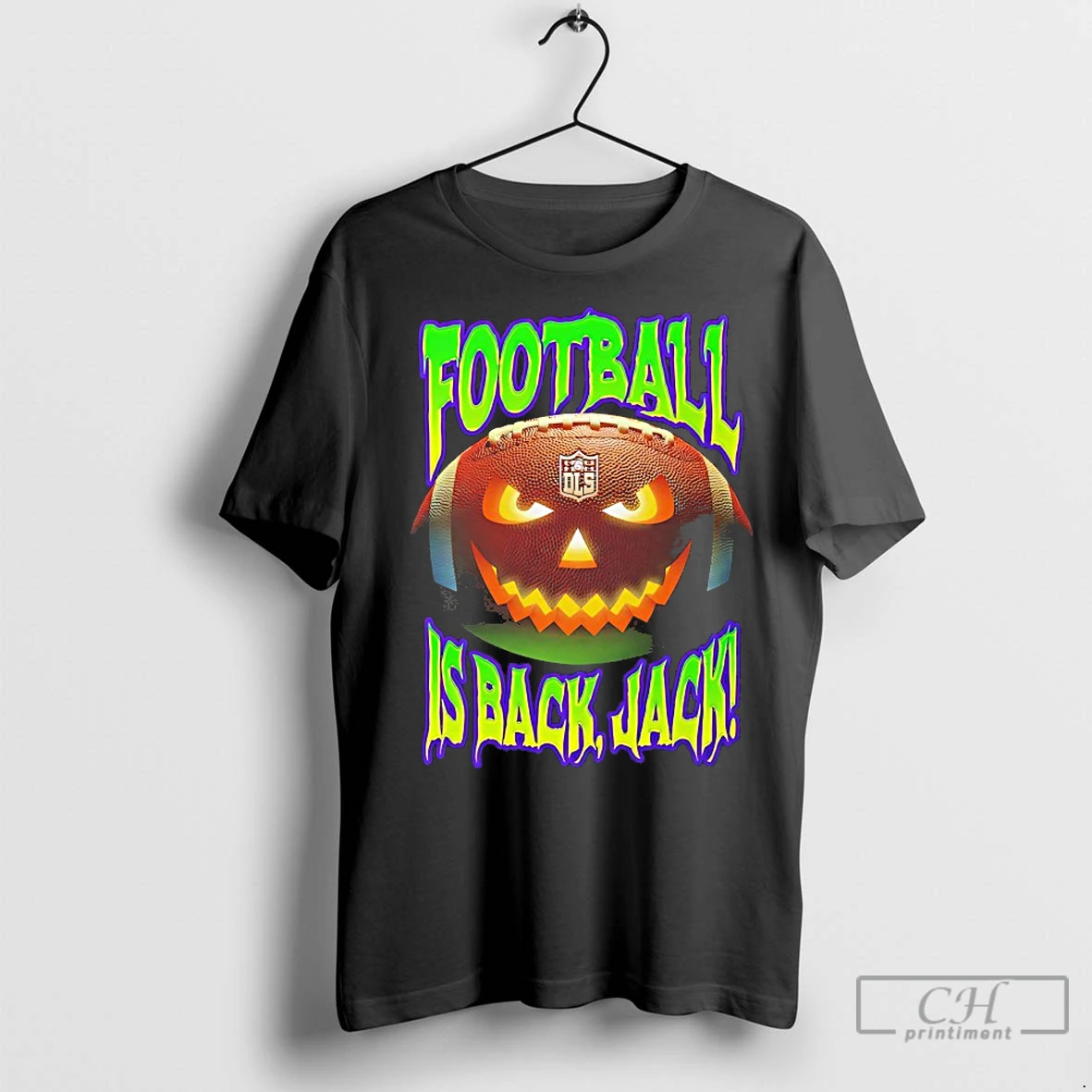 Premium Jack O Lantern Football Is Back Jack T Shirt