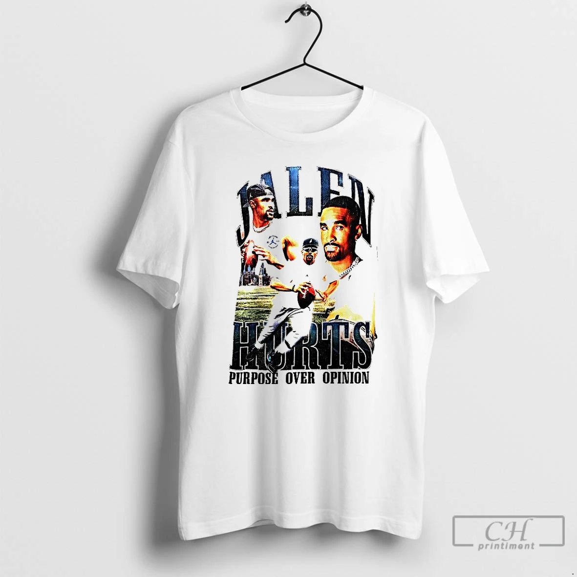 Premium Jalen Hurts Philadelphia Eagles Football Purpose Over Opinion Super Bowl Champs Retro T Shirts Hoodie