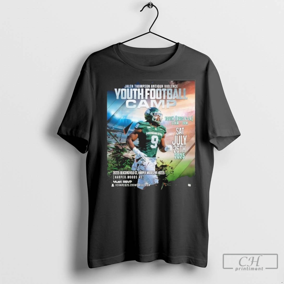 Premium Jalen Thompson Anti Gun Violence Youth Football Camp Sat July 26th 2025 T Shirt