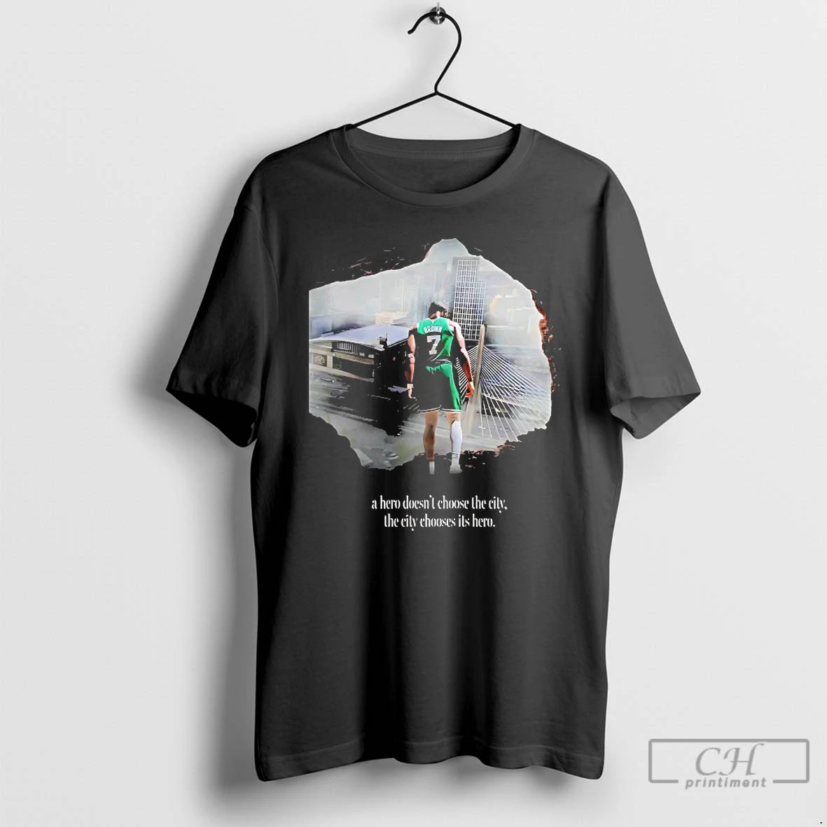Premium Jaylen Brown A Hero Doesnt Choose The City Chooses Its Hero T Shirts Hoodie