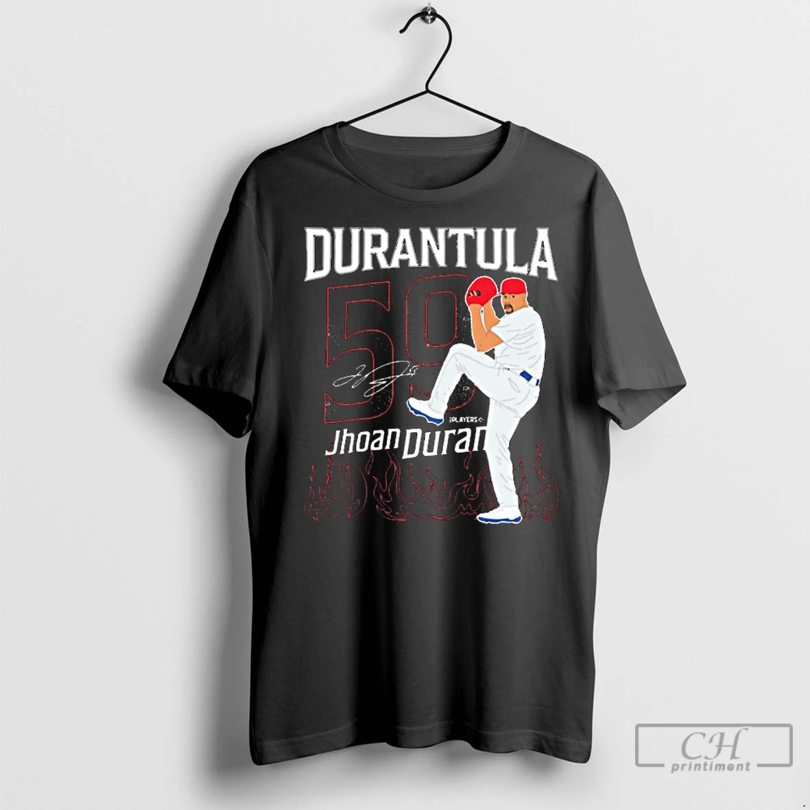Premium Jhoan Duran Durantula 59 Philadelphia Phillies Mlb Signature Painting T Shirt