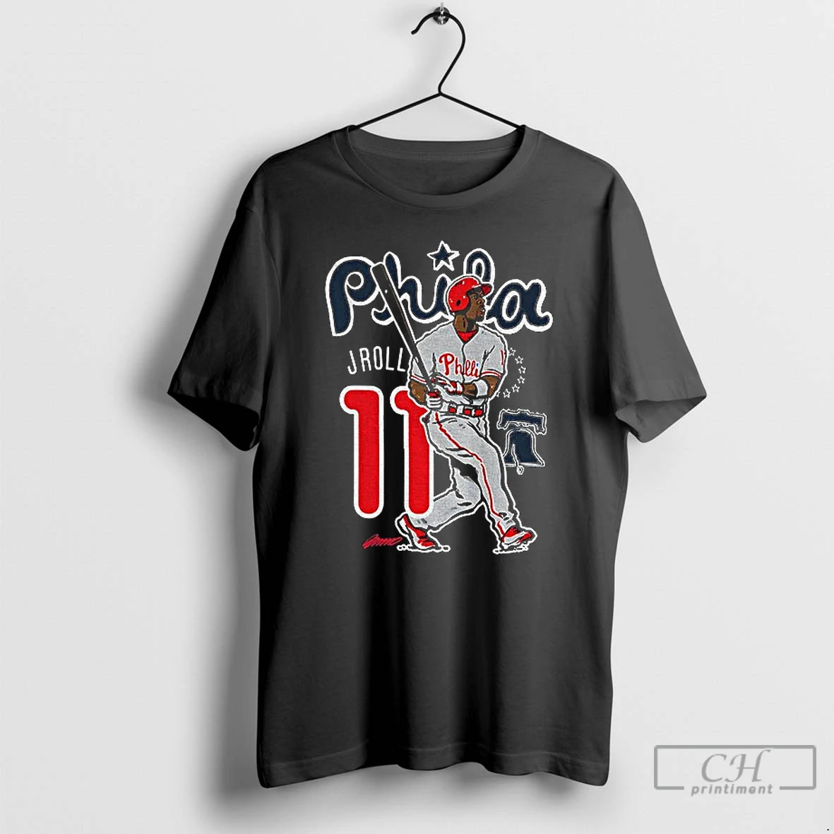 Premium Jimmy Rollins 11 Philadelphia Phillies Mlb Baseball Cartoon T Shirts Hoodie