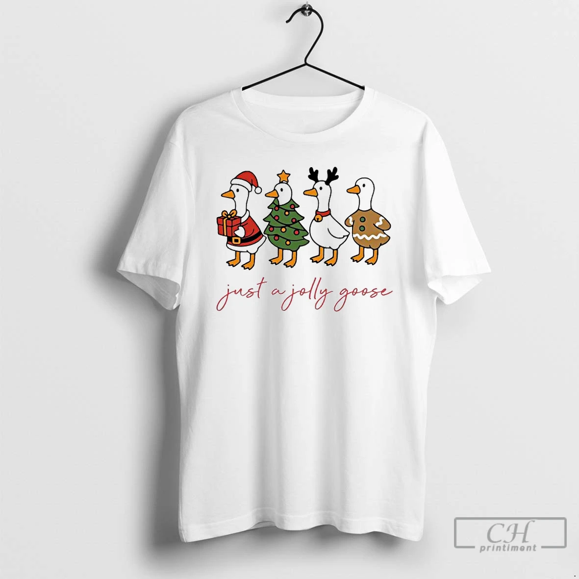 Premium Just A Jolly Goose Funny Christmast Ornaments T Shirts Hoodie