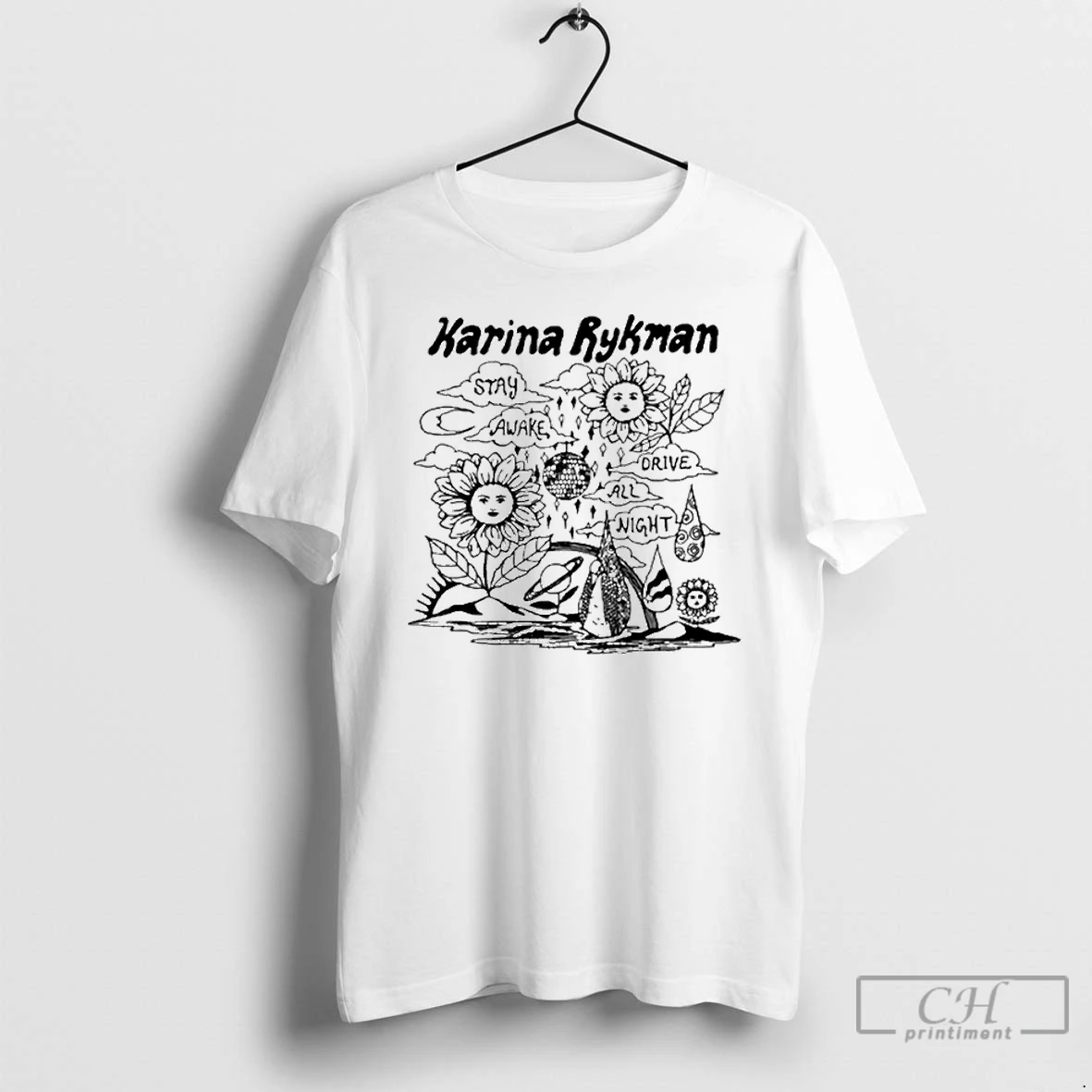 Premium Karina Rykman Stay Awake Drive All Night Rock The Pink T Shirts Hoodie