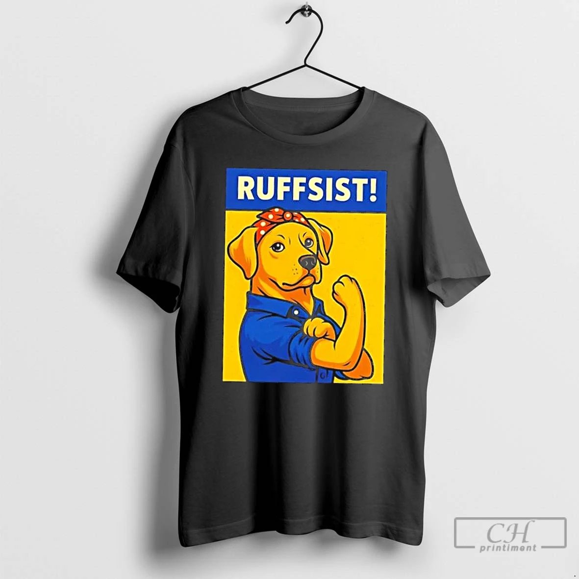 Premium Labrador Dog Ruffsist Rosie The Riverter T Shirts Hoodie