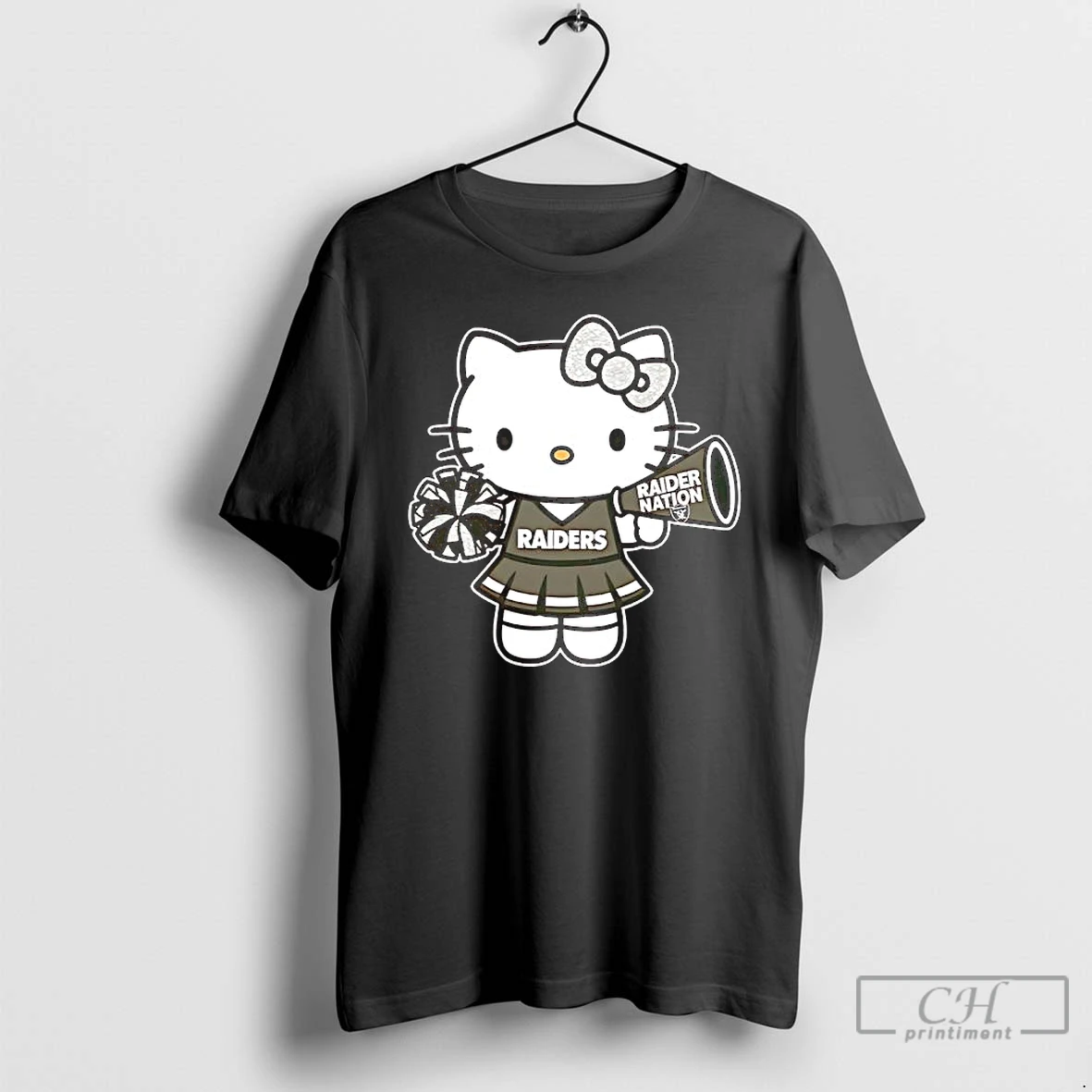 Premium Las Vegas Raiders Helmet X Hello Kitty Raider Nation T Shirts Hoodie