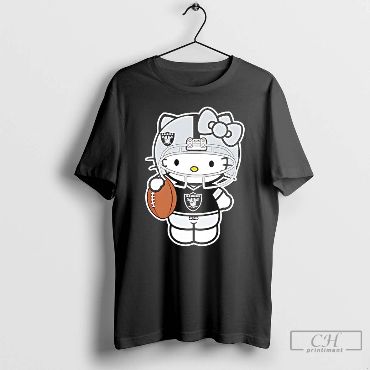 Premium Las Vegas Raiders Helmet X Hello Kitty T Shirts Hoodie