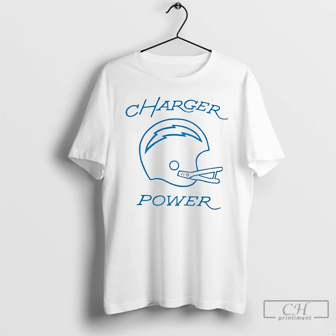 Premium Los Angeles Chargers Power Helmet T Shirts Hoodie