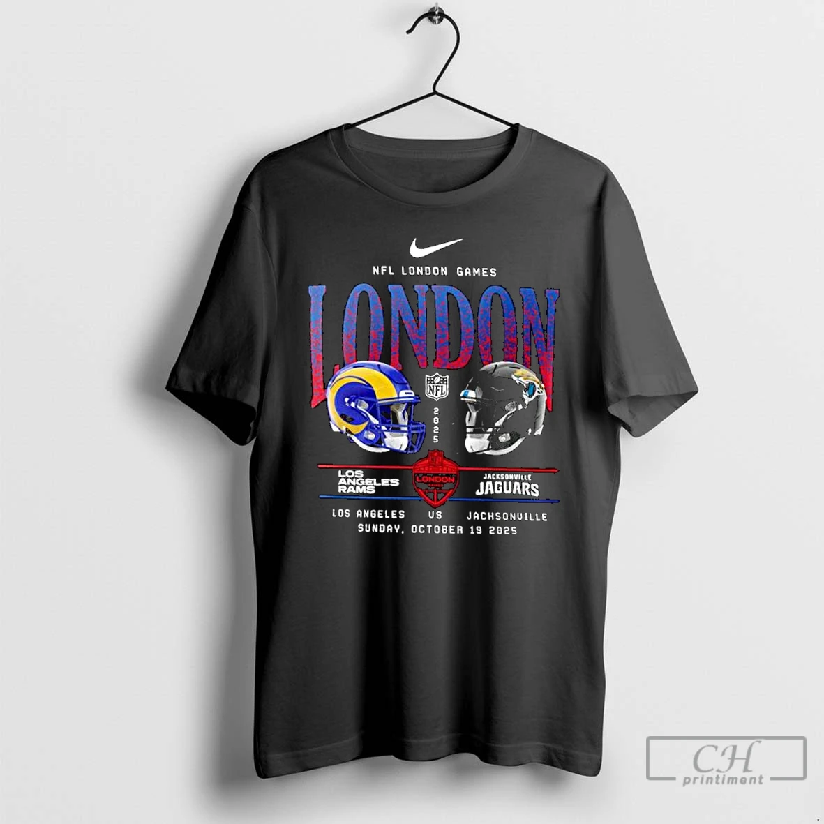 Premium Los Angeles Rams Vs Jacksonville Jaguars 2025 International Games London Ornaments T Shirts Hoodie