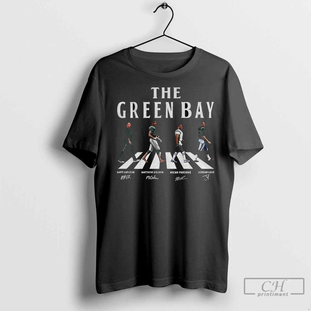Premium Matt Lafleur Matthew Golden Micah Parsons And Jordan Love Abbey Road The Green Bay Packers Nfl Football T Shirt