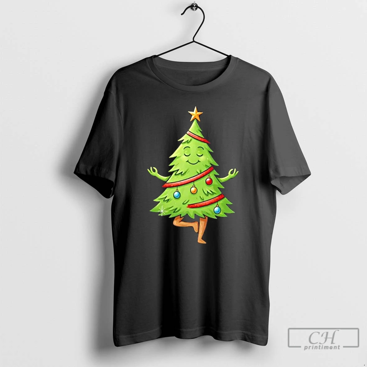 Premium Meditating Christmas Tree T Shirts Hoodie