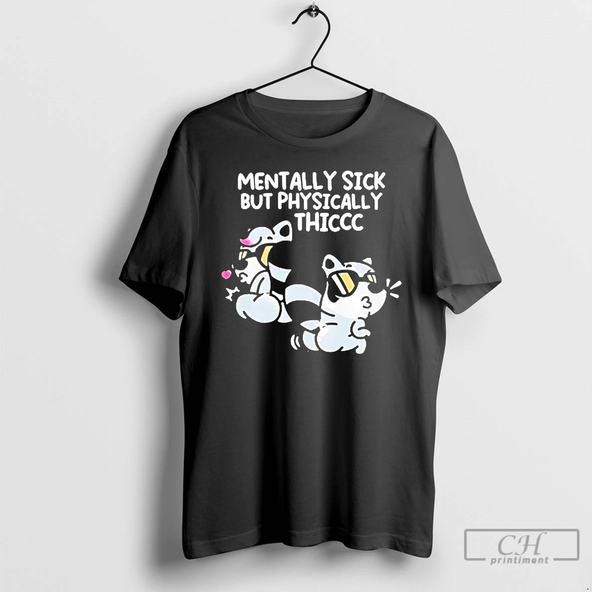Premium Mentally Sick But Physically Thicc Raccoon T Shirts Hoodie