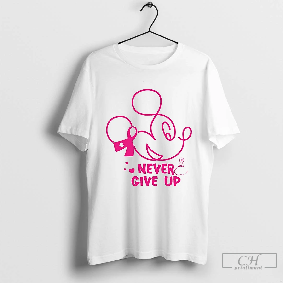Premium Mickey Mouse In October We Wear Pink Movie Cartoon T Shirts Hoodie