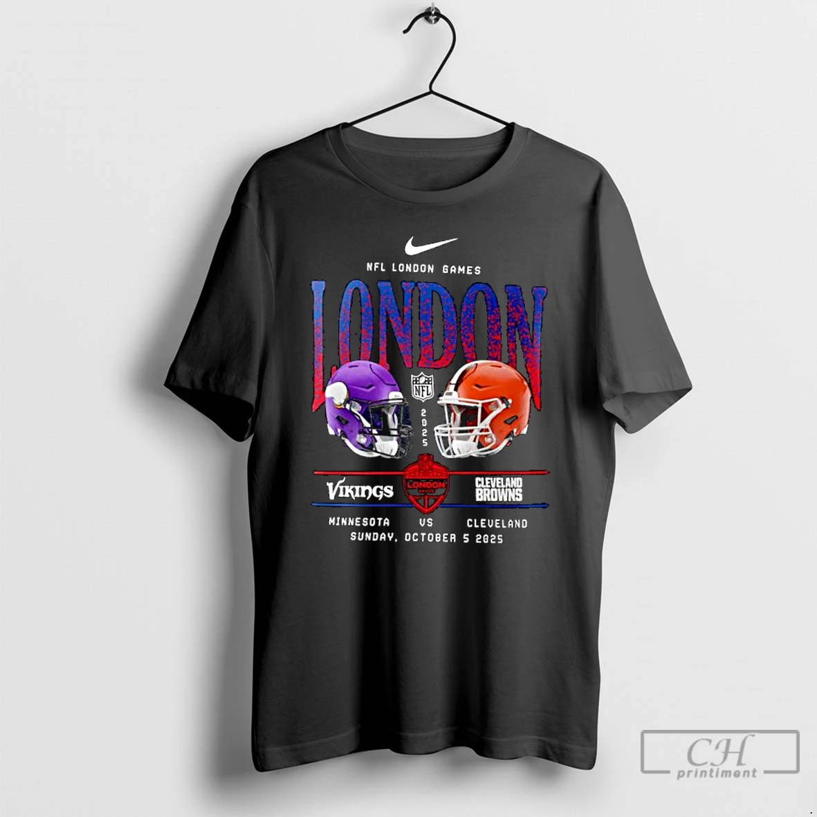 Premium Minnesota Vikings Vs Cleveland Browns 2025 International Games London Ornaments T Shirts Hoodie