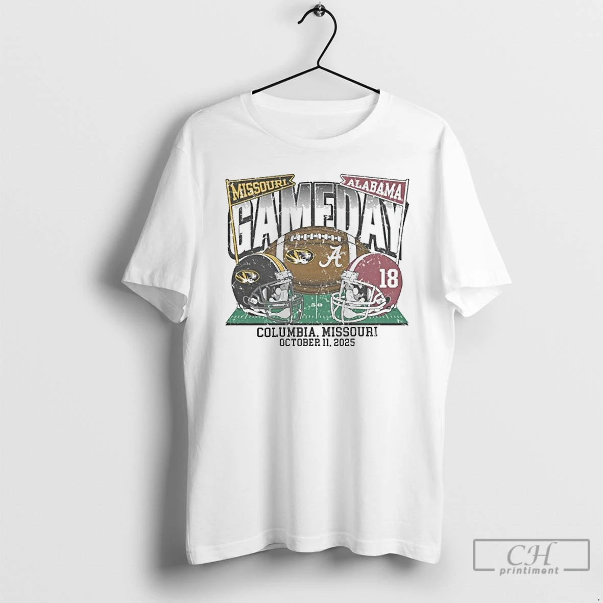 Premium Missouri Vs Alabama 2025 Gameday Matchup Helmet T Shirts Hoodie