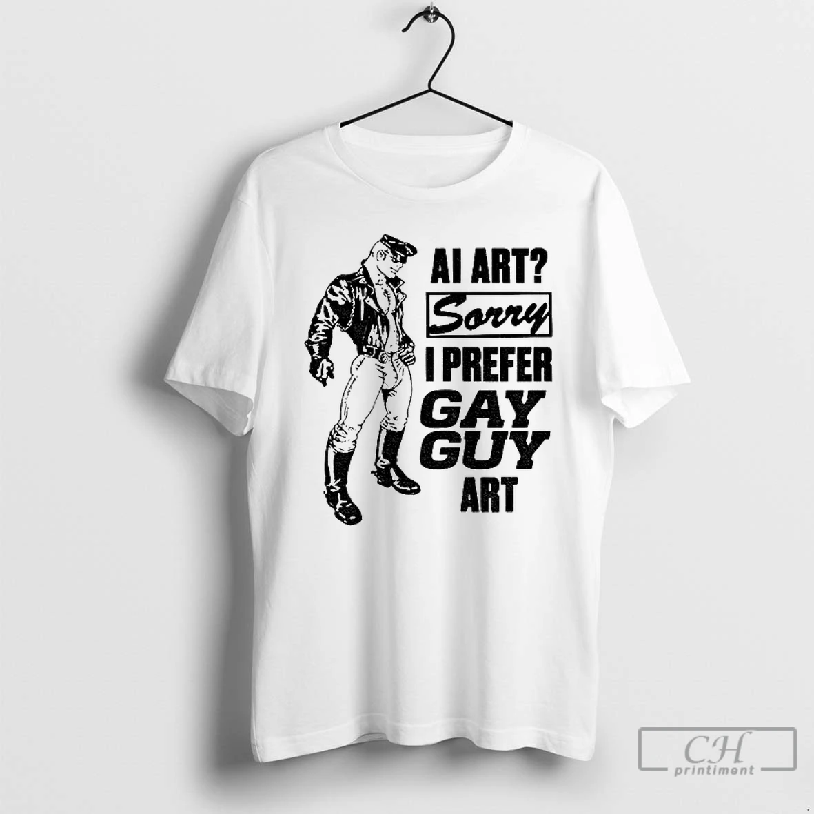 Premium Mr Leather Ai Art Sorry I Prefer Gay Guy Art T Shirts Hoodie