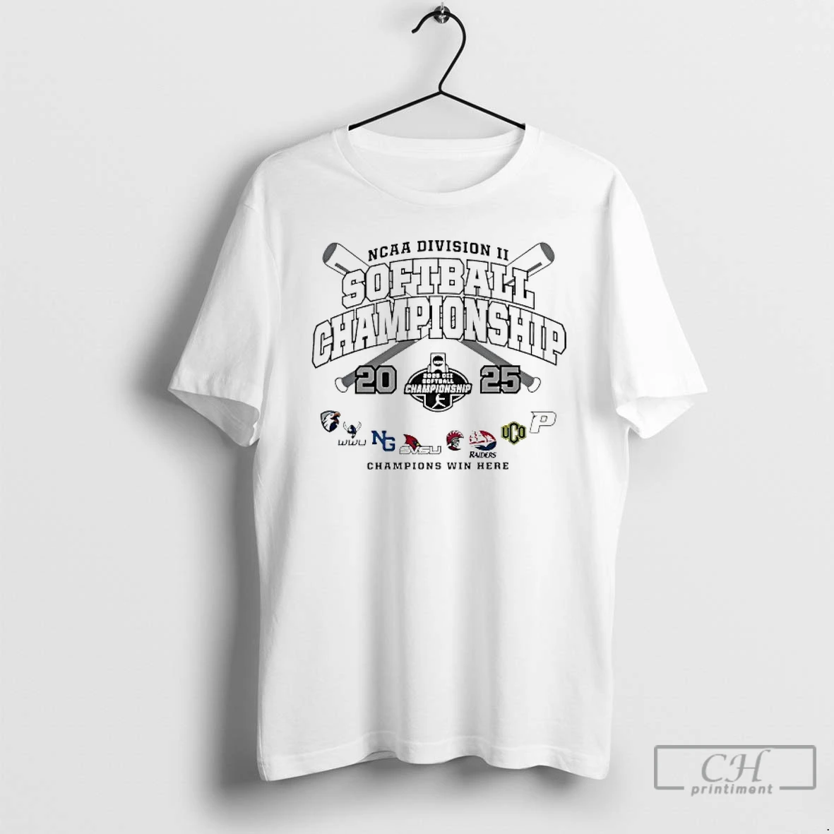 Premium Ncaa Division Ii Softball Championship 8 Teams Logos 2025 T Shirts Hoodie