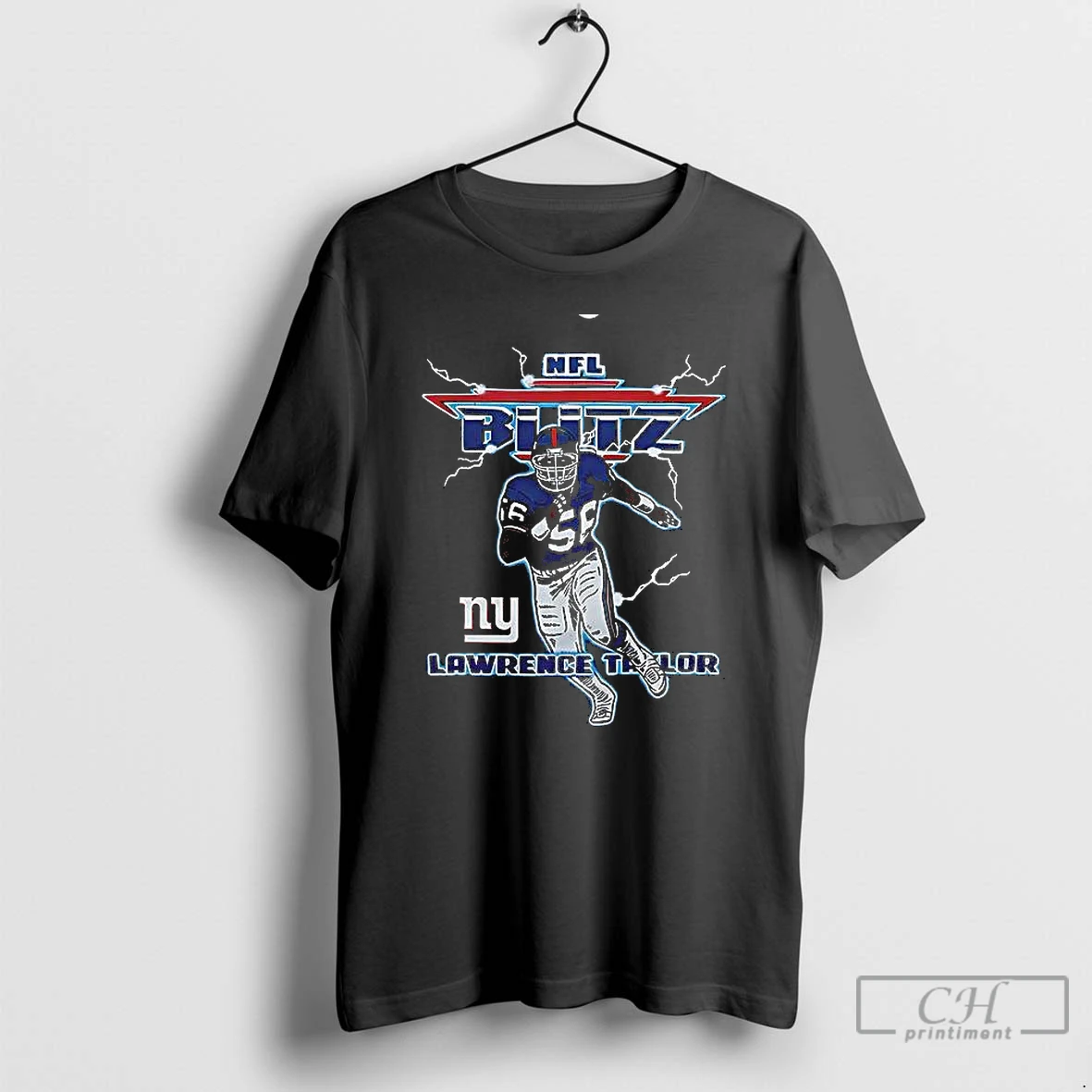 Premium Nfl Blitz Giants Lawrence Taylor New York Giants Nfl T Shirts Hoodie