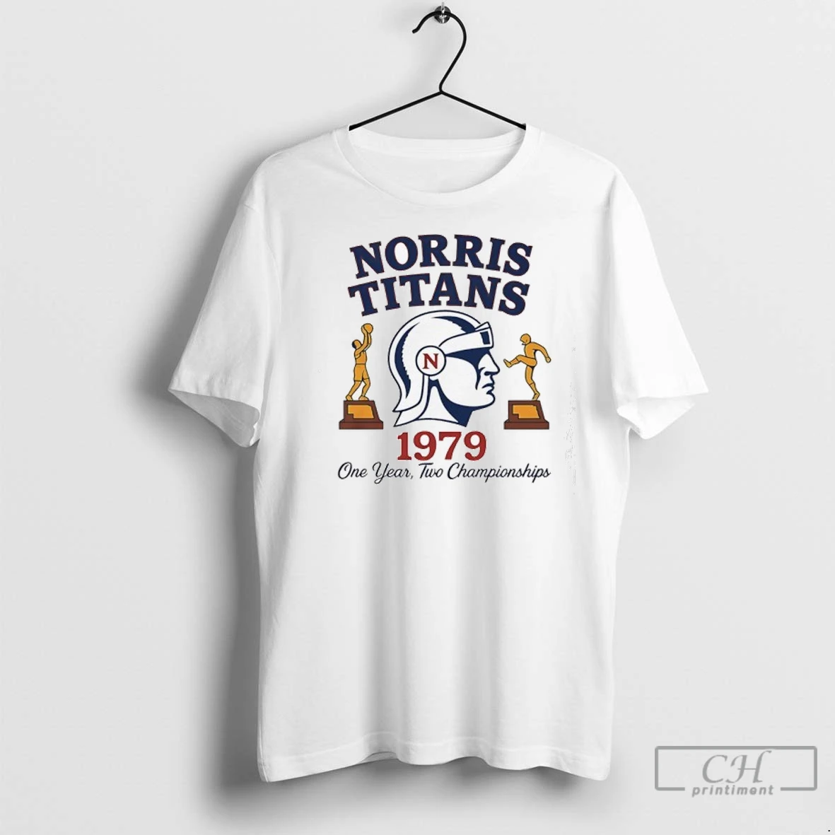 Premium Norris Titans Logo One Year Two Championships 1979 T Shirt
