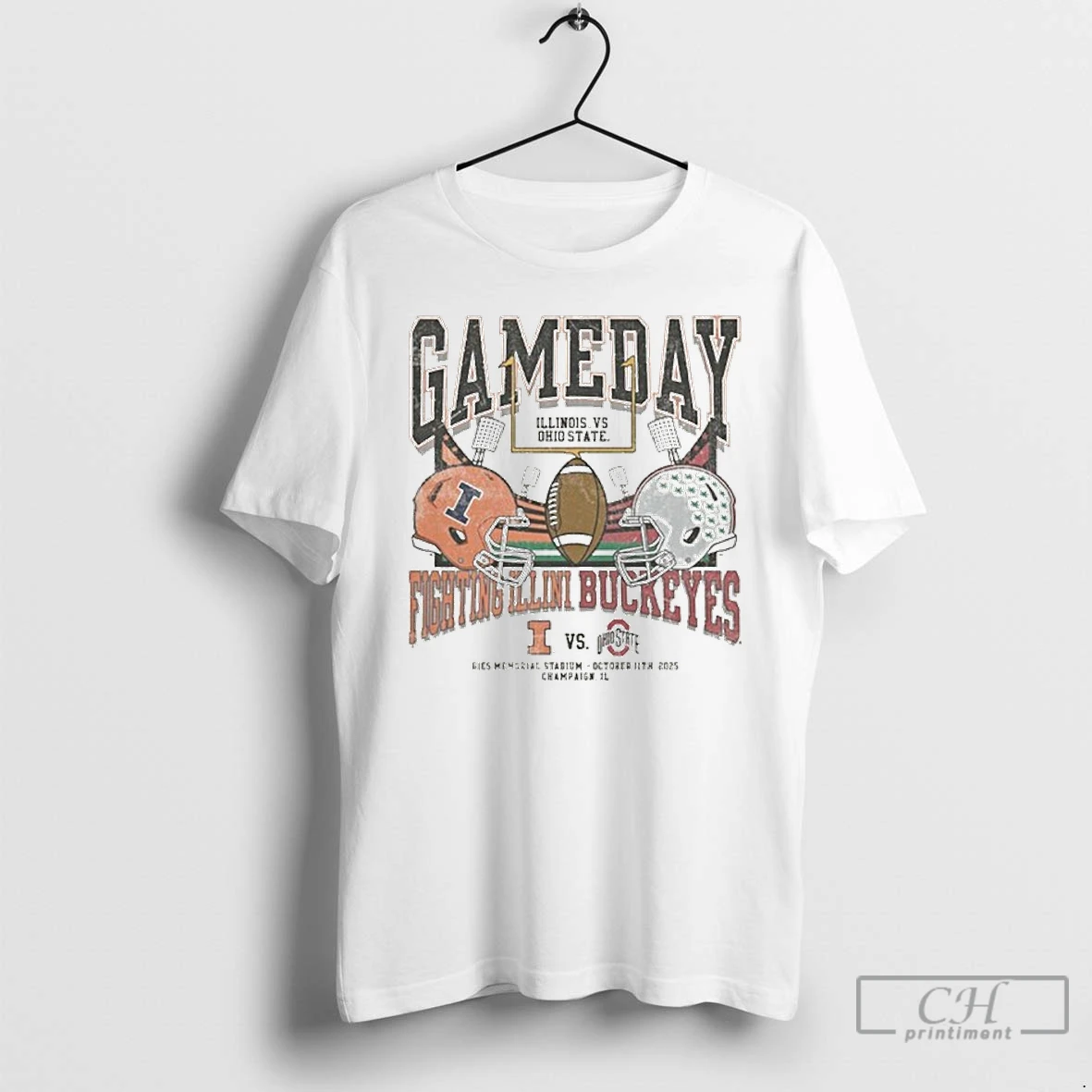 Premium Osu Vs Illinois 2025 Gameday Matchup Helmet T Shirts Hoodie