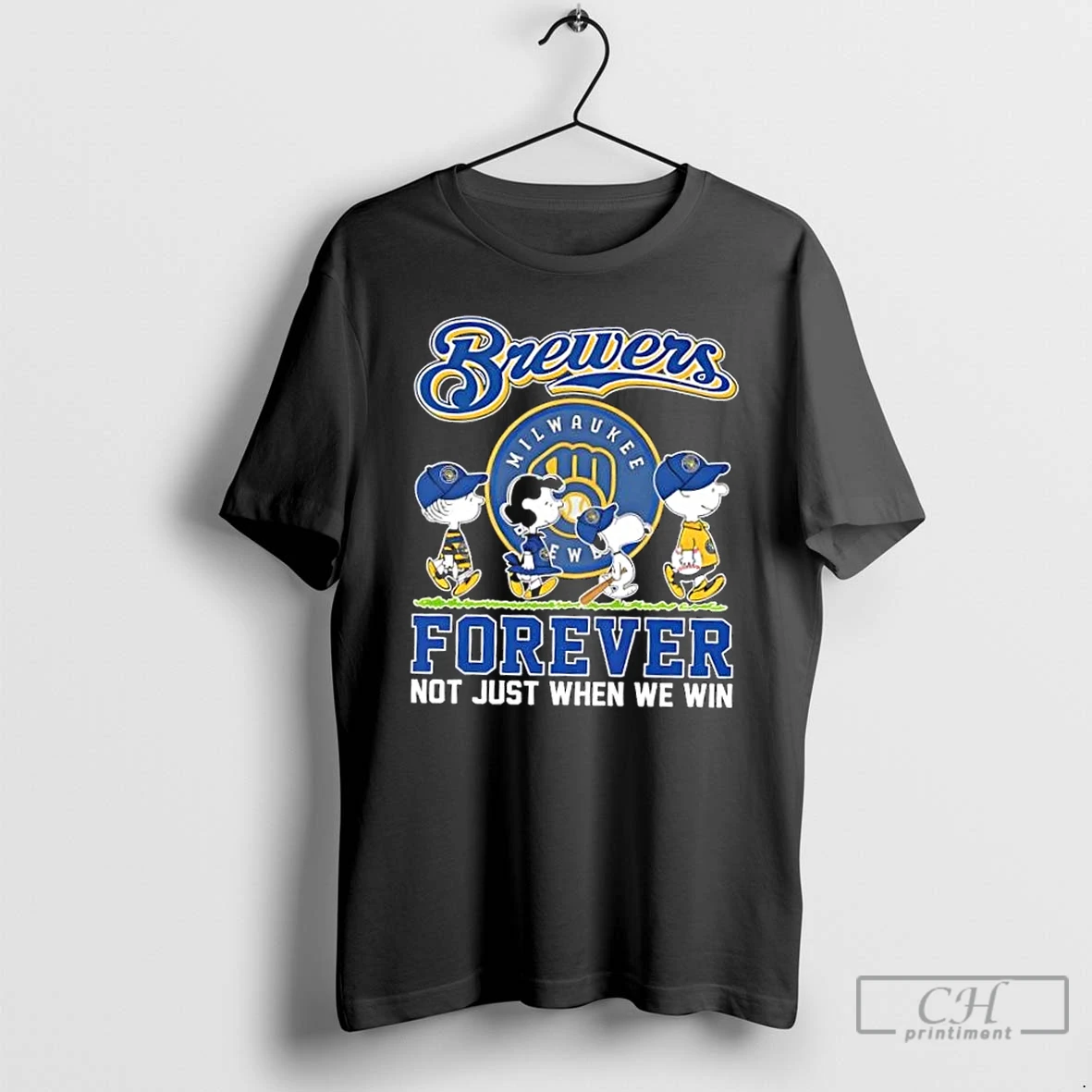 Premium Peanuts Snoopy And Friends X Milwaukee Brewers Forever Not Just When We Win T Shirts Hoodie