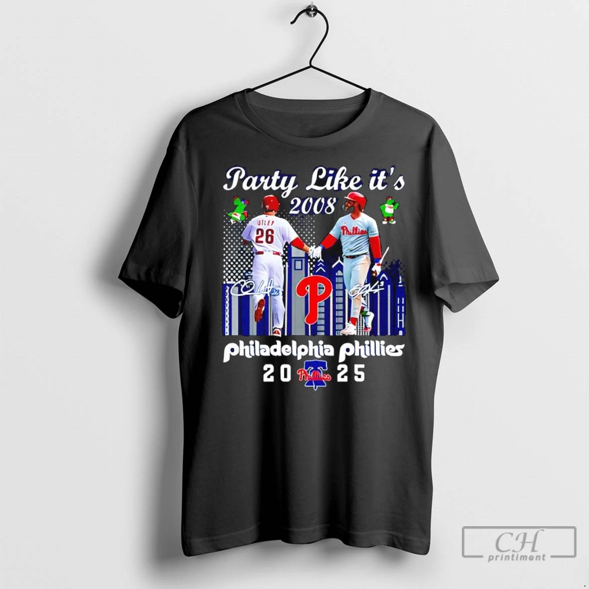Premium Philadelphia Phillies 2025 Party Like Its 2008 Bryce Harper And Kyle Schwarber Signatures Logo T Shirts