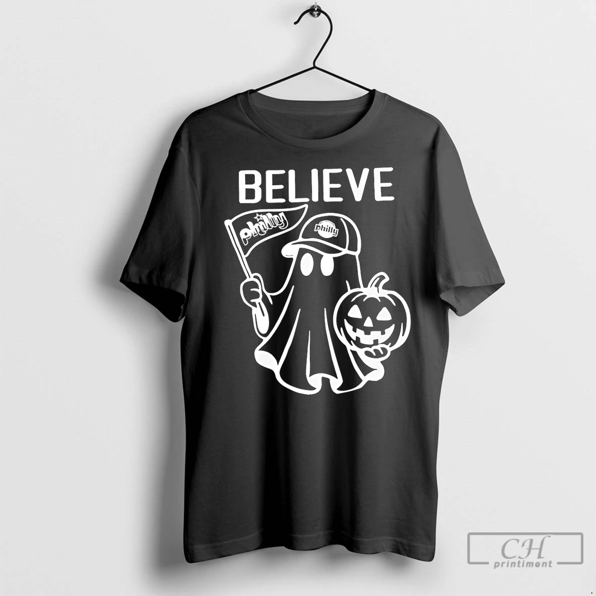 Premium Philadelphia Phillies Ghost Believe Philly Halloween T Shirt