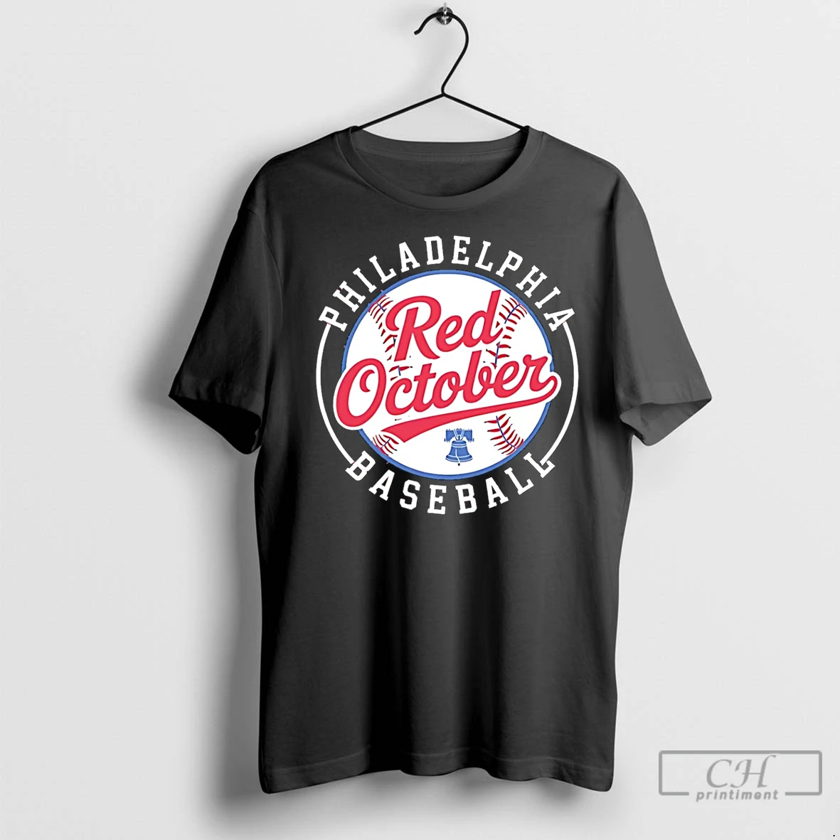 Premium Philadelphia Phillies Red October Logo T Shirt